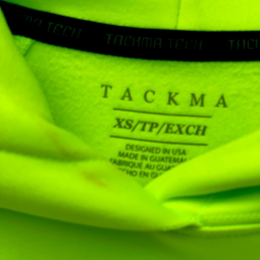 CROP TOP NEON NWT Hoodie Chartreuse cropped XS juniors - Picture 6 of 7